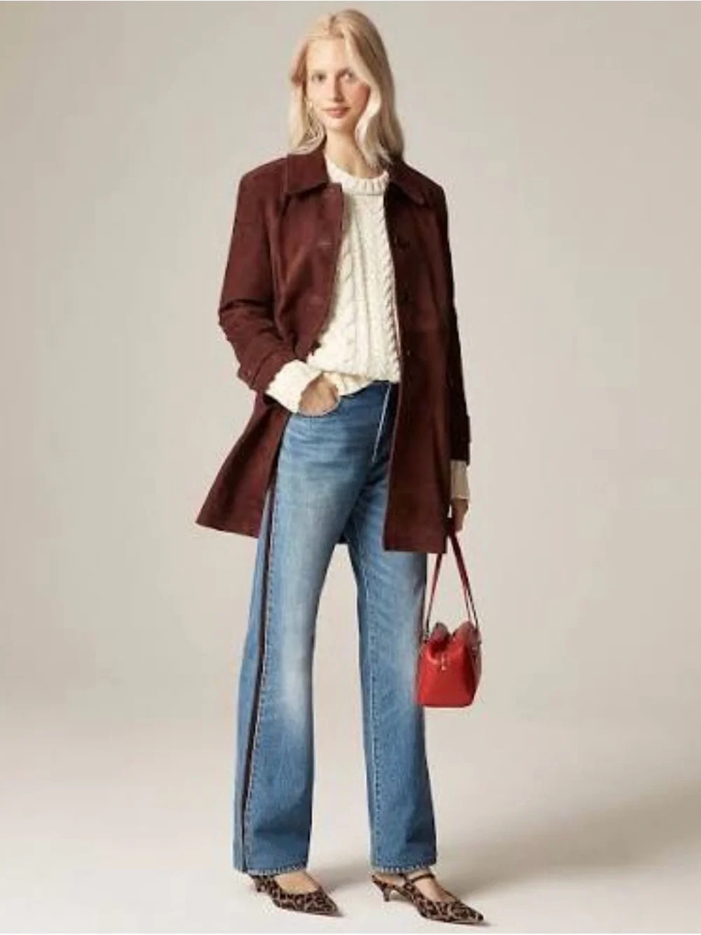 J. Crew Mid-rise relaxed straight jean with suede stripe Size 32 CN374